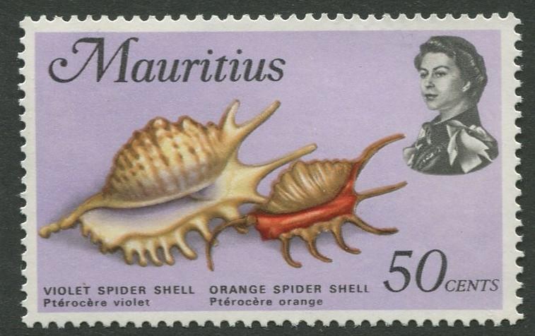 Mauritius -Scott 350 - Fish Definitive Issue -1969 - MNH - Single 50c Stamp