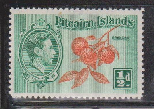 PITCAIRN ISLANDS Scott # 1 MH - KGVI & Oranges