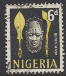 Nigeria  SG 95 SC# 107 Used 1961 Definitive Benin Mask  please see scan