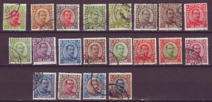 J25591 JLstamps 1920-2 iceland set used #108-28, no 127 kings $188.65 scv 2020