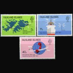 FALKLAND IS. 1977 - Scott# 257-9 Telecomm. Set of 3 NH