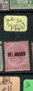 MALAYA SELANGOR  (P3011B)   QV  2C  SG 31   MOG 