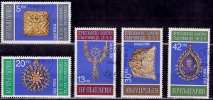 Bulgaria, 1986,Treasures of Preslav, sc#3175-79, used