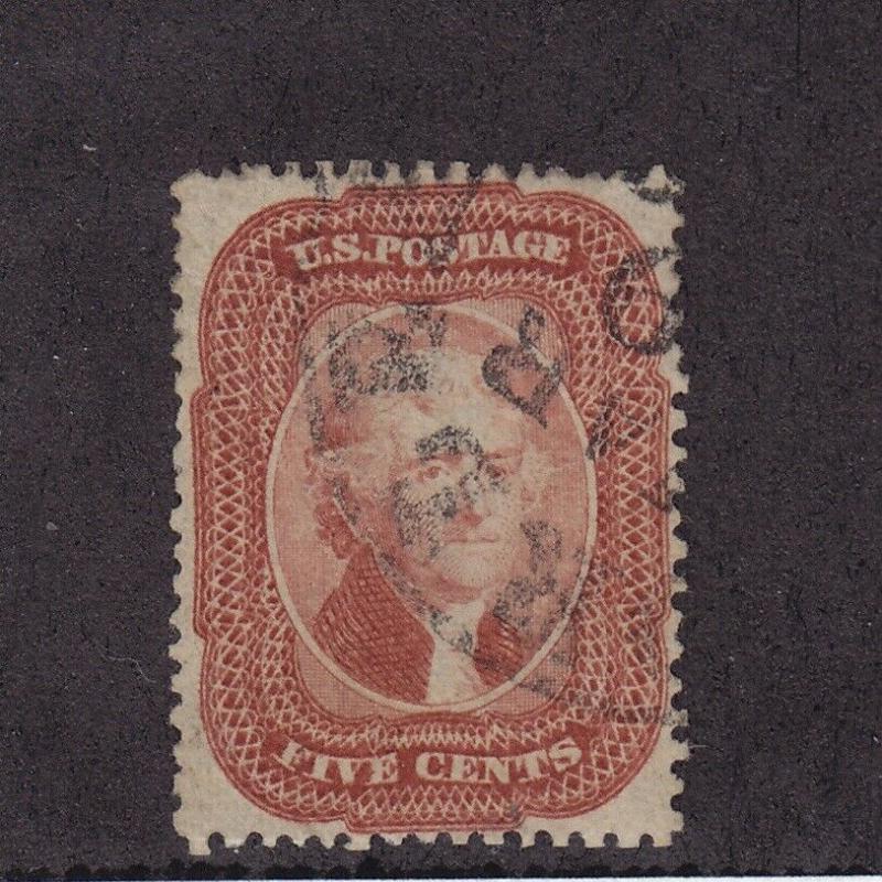 27 Brick Red VF-XF used neat cancel w/cert nice color cv $ 1600 ! see pic !