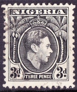 NIGERIA 1944 KGI 3d Black SG53b Used