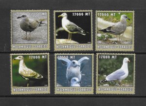 BIRDS - MOZAMBIQUE #1662a-f  MNH