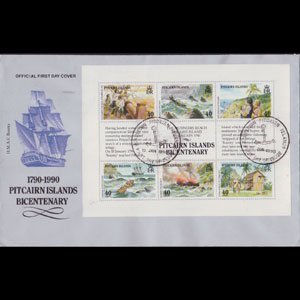 PITCAIRN 1990 - FDC - 331 S/S Bounty Mutiny