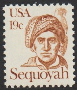 SC# 1859 - (19c) -  Sequoyah MNH  single