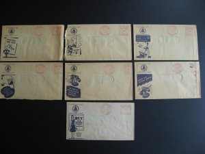 Bell Canada 7 WWII era illustrated advertising covers includes war savings