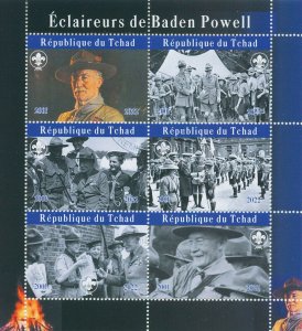 Chad 2022 CTO Scouting Stamps Robert Baden-Powell Boy Scouts 6v M/S