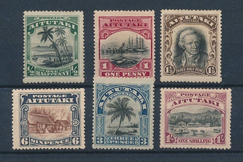 [116484] Aitutaki 1920 Definitives James Cook sailing ships  MH