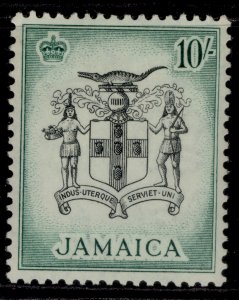 JAMAICA QEII SG173, 10s black & blue-green, LH MINT. Cat £35.