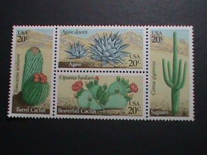 ​UNITED STATES-1981-SC#1942-5  LOVELY CACTUS -MNH BLOCK VERY FINE
