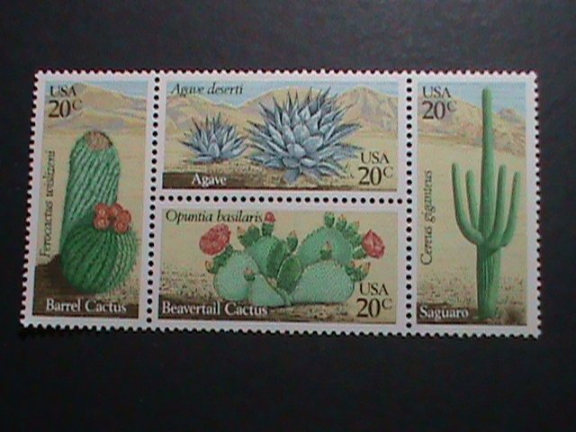 ​UNITED STATES-1981-SC#1942-5  LOVELY CACTUS -MNH BLOCK VERY FINE