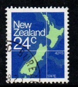 NEW ZEALAND SG1261 1982 MAP OF NEW ZEALAND USED