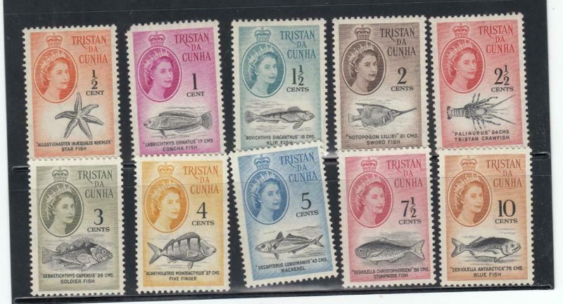 TRISTAN DA CUNHA # 42-51 VF-MNH QE11 ISSUES