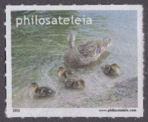 US PHILOSATELEIA LP - 2012 - Ducks - Single Stamp- M N H - Private Issue