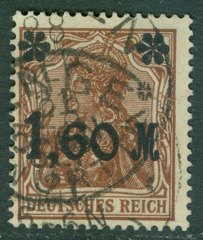 GERMANY : 1921. Michel #154IIb Fresh & VF, Used stamp. RARE stamp. Signed, Cert.