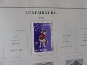 Luxemburg 1874-1966 Stamp Collection on Scott International Stamp Album pages