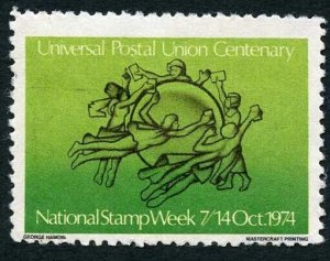 1974 Universal Postal Union Centenary GPO Advertising Stamp 7/14 Oct 1974 U/M