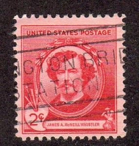 United States 885 - Used - 2c James A McNeill Whistler (1940) +