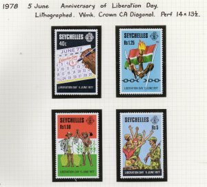 Seychelles Fine Mint MNH QEII Issue Set 1978 Liberation Day NW-91287