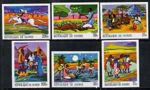 Guinea - Conakry 1968 Paintings of African Legends #1 imp...