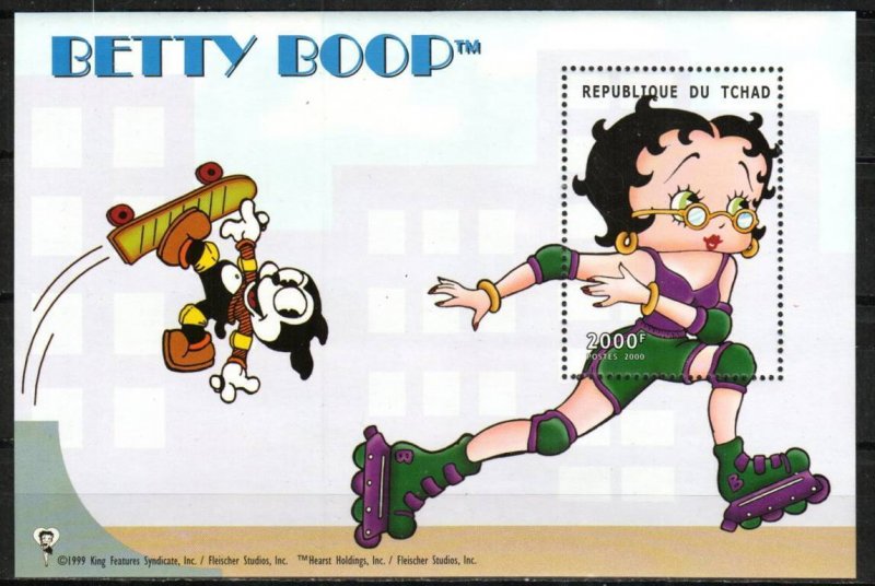 Chad Stamp 858  - Betty Boop on roller blades