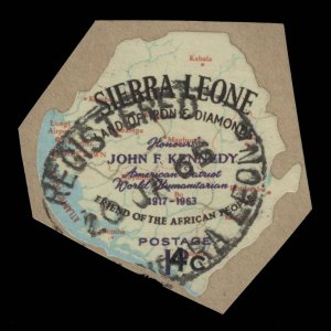 Sierra Leone 1965 (Variety) 4c/1d Kennedy Memorial surcharge error ––