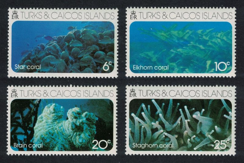 Turks and Caicos Island Corals 4v 1975 MNH SG#442-445