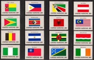 374-89 United Nations 1982 Flags MNH