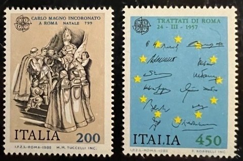 Italy Scott# 1513-1514  Unused VF NH Set of 2 stamps Cat $1.85