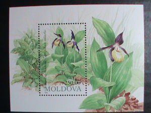 Moldova Stamp:1993-SC#104- Colorful beautiful flowers -mnh-S/S sheet-rare