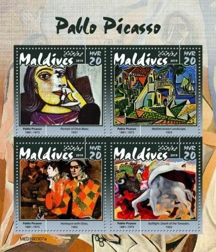 Z08 IMPERF MLD190307a MALDIVES 2019 Pablo Picasso MNH ** Postfrisch