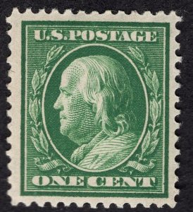 US #374 Very Fine-Extra Fine w/Original Gum. Lightly Hinged w/Wide Margins.