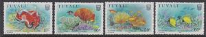 Tuvalu 1988 Marine Life 465-68 MNH