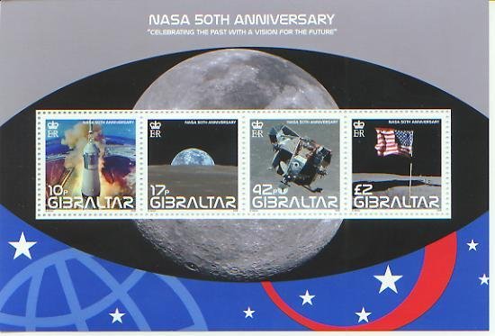 Space,  NASA 50th,  S/S 4, GIBR08009