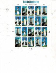 Pacific Lighthouses 41c US Postage Sheet #4146-50 VF MNH