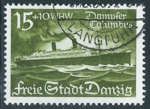 Danzig, Sc #B30, 15pf + 10pf, Used