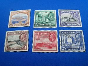 CYPRUS -  SCOTT #125-130  -  UNUSED/USED     (wwc12)