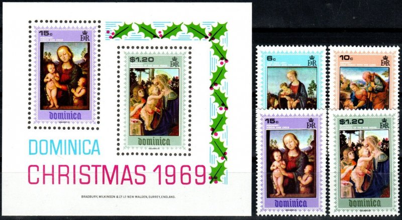 Dominica #287-90, 290a  MNH