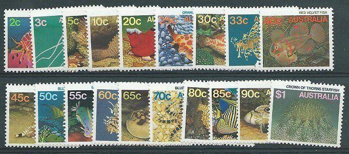 AUSTRALIA 1984-86 Marine Life definitive set MNH...........................40992