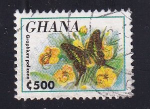 Ghana   #1836   used   1995   butterflies  500ce