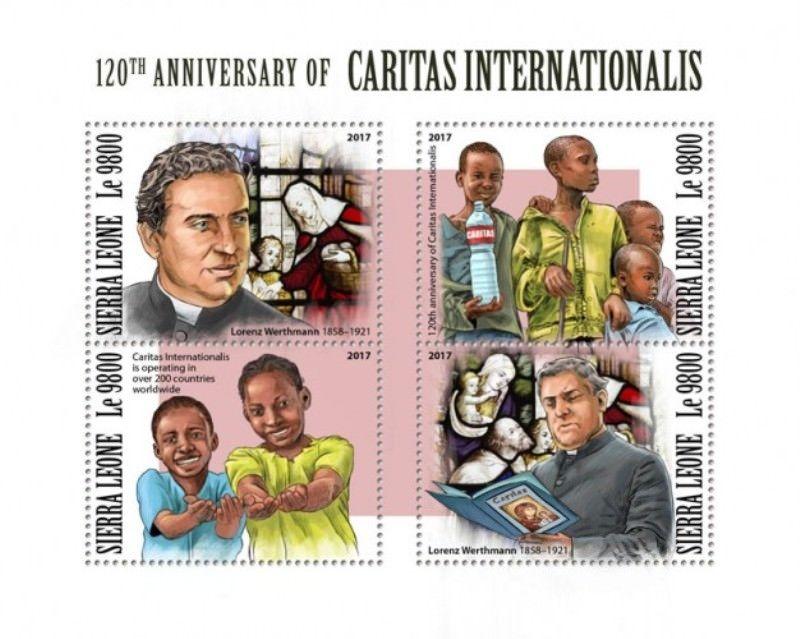 Sierra Leone - 2017 Caritas Internationalis - 4 Stamp Sheet SRL171106a