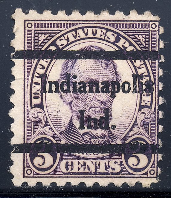 Indianapolis IN, 584-44 Bureau Precancel, 3¢ Lincoln