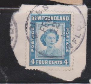 NEWFOUNDLAND Scott # 269 On Piece With Brigus Town Cancel