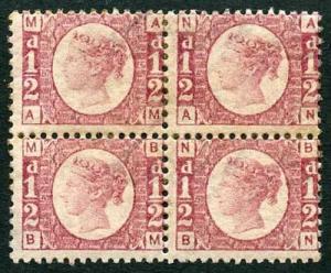 SG48 1/2d Plate 5 (AM/BN) Mint Block of Four