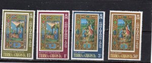 TURKS & CAICOS 1969 CHRISTMAS PAINTINGS SET OF 4 STAMPS MNH