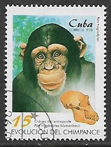 Cuba # 3919 - Evolution of Chimpanzees - unused CTO.....{Z27}