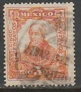 MEXICO 314, 5¢ INDEPENDENCE CENTENNIAL 1910 COMMEM USED. F-VF. (994)